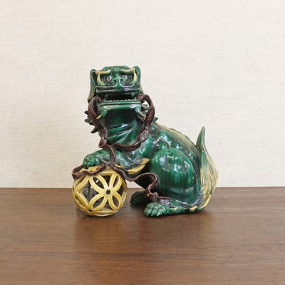 Lot 204 - A Chinese sancai-glazed Buddhist lion