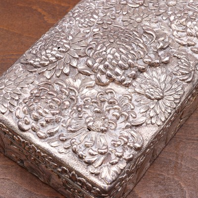 Lot 203 - A pair of Chinese silver table card holders