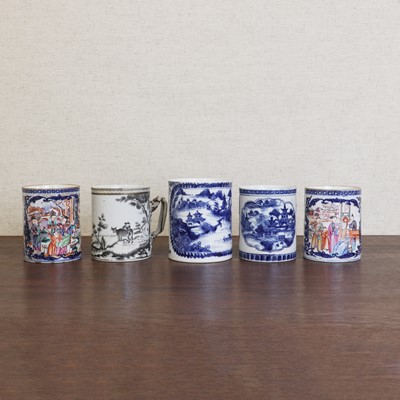Lot 202 - A collection of Chinese export mugs