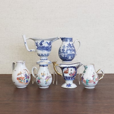 Lot 199 - A collection of Chinese export milk jugs