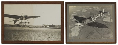 Lot 250 - Two early 20th century photographs of aeroplanes