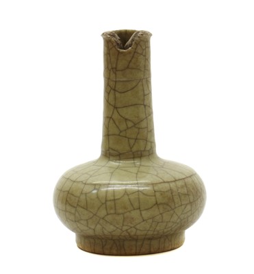 Lot 152 - A Chinese celadon glazed bottle vase