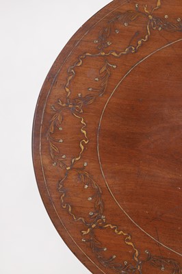Lot 189 - A George III-style mahogany inlaid tripod table