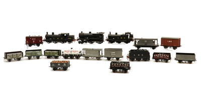 Lot 283 - A collection of O Gauge locomotives and rolling stock