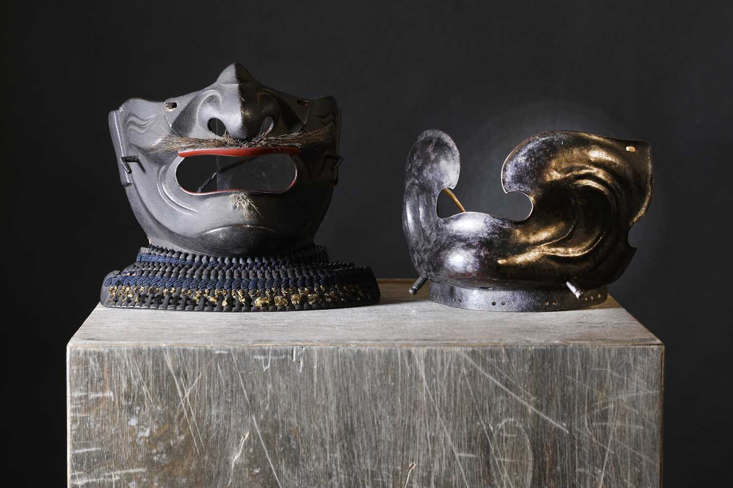 Lot 129 - A Japanese menpo (face mask),