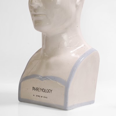 Lot 462 - A medical pottery phrenology bust