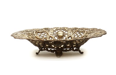 Lot 12 - A Victorian silver pierced dish