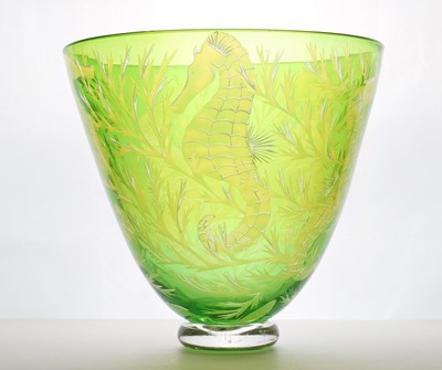 Lot 239 - A Julia Linstead glass vase