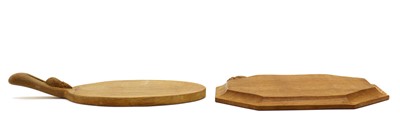 Lot 290 - A Robert 'Mouseman' Thompson oak cheese board