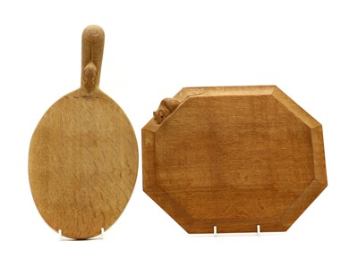 Lot 290 - A Robert 'Mouseman' Thompson oak cheese board