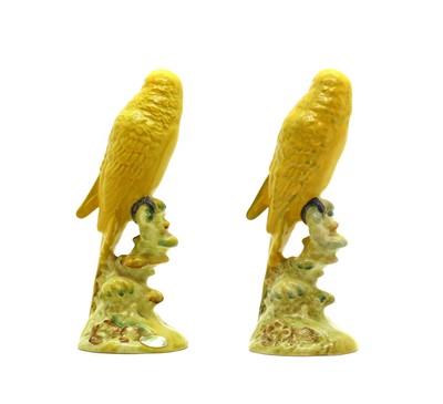 Lot 225 - A pair of Beswick pottery Yellow Budgie figures