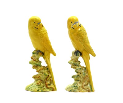 Lot 225 - A pair of Beswick pottery Yellow Budgie figures