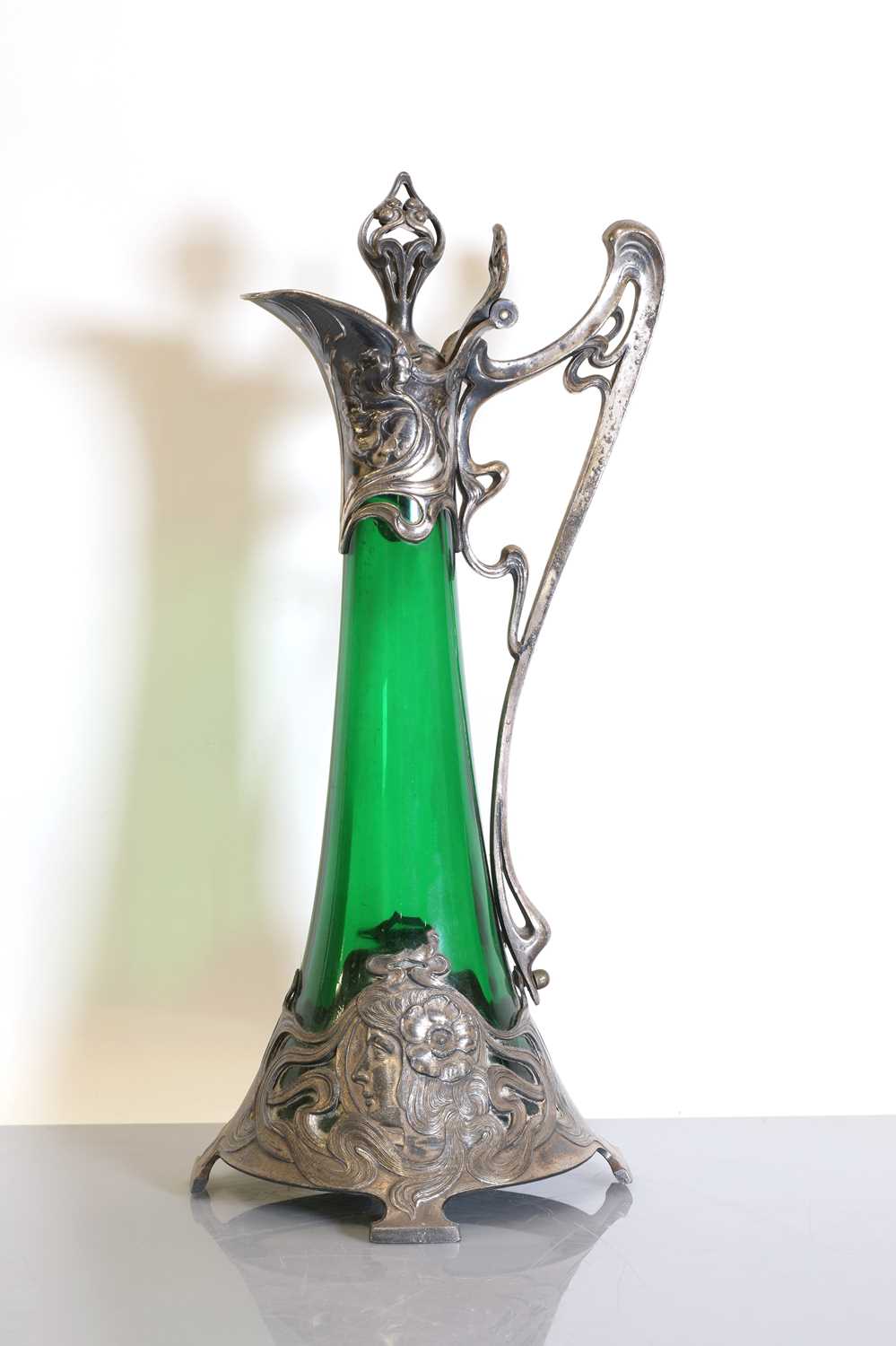 Lot 115 - An Art Nouveau WMF claret jug and stopper