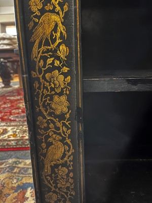 Lot 365 - A Regency black and gilt japanned side cabinet