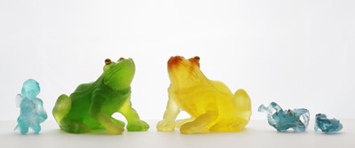 Lot 241 - A pair of Daum Pate De Verre 'Grenouille'