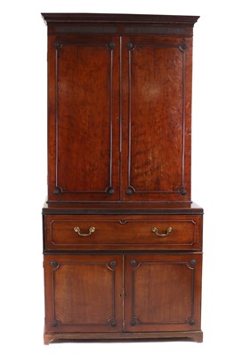 Lot 363 - A mahogany estate cabinet