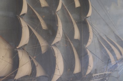 Lot 435 - A ship diorama