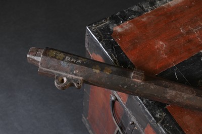 Lot 205 - A Japanese heavy gauge matchlock steel barrel, Ibaraki town, yonhyaku hachi