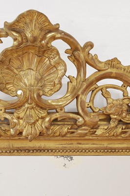 Lot 137 - A Louis XVI-style giltwood and gesso wall mirror