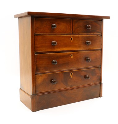 Lot 295 - A mahogany apprentice chest of drawers