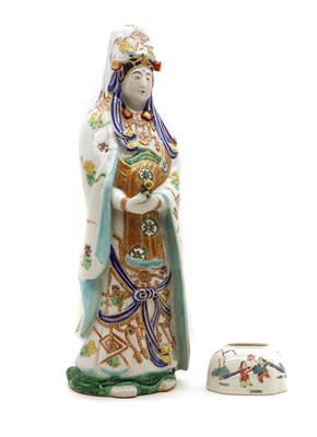 Lot 157 - A Japanese porcelain figure of Kwannon