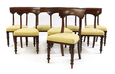 Lot 318 - A set of eight William IV mahogany dining chairs
