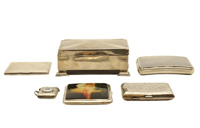 Lot 61 - A collection of four silver cigarette cases