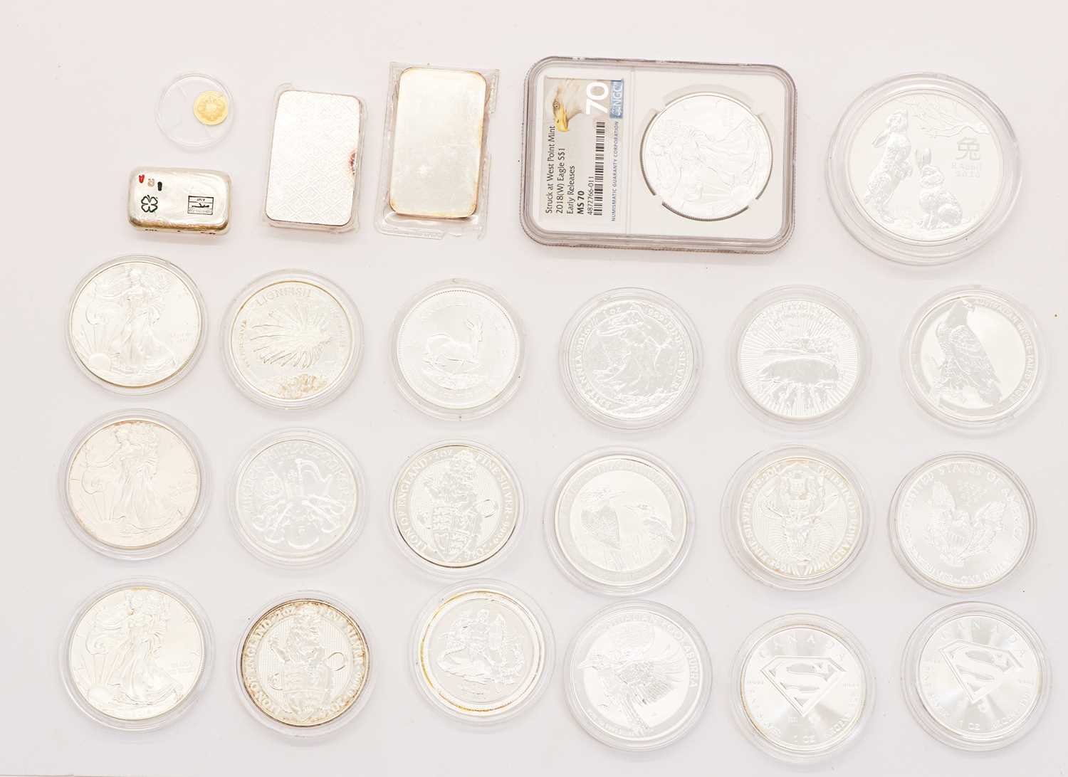 Lot 59 - A collection of twenty silver proof coins