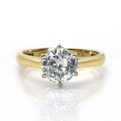 Lot 54 - An 18ct gold single stone diamond ring