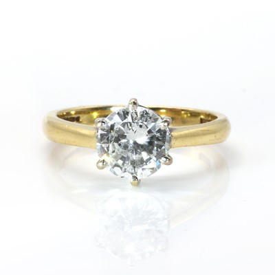 Lot 54 - An 18ct gold single stone diamond ring