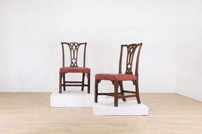 Lot 213 - A set of eight George III mahogany dining chairs