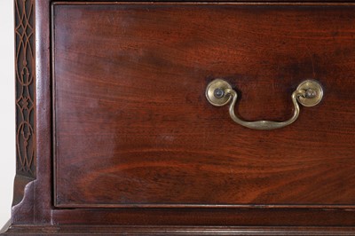 Lot 219 - A George III mahogany chest on chest in the manner of Thomas Chippendale