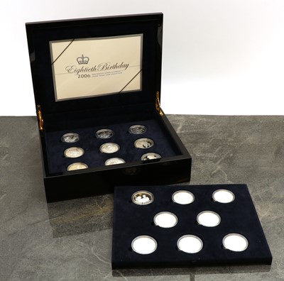 Lot 66 - Seventeen crown size silver proof coins commemorating the 80th birthday of HM Queen Elizabeth Il