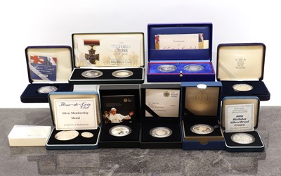 Lot 50 - A collection of silver proof coins comprising