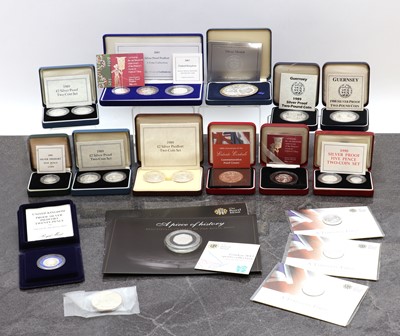Lot 54 - A collection of Royal Mint silver proof piedfort and silver proof coins