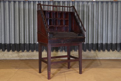 Lot 20 - A Victorian stained wooden clerk's desk