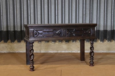 Lot 443 - A Jacobean oak dresser base