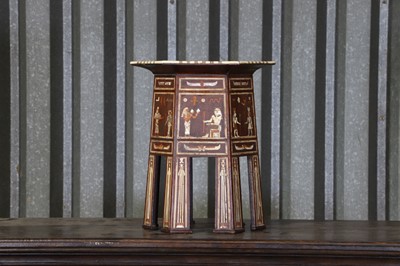 Lot 13 - An Egyptian Revival inlaid wine table