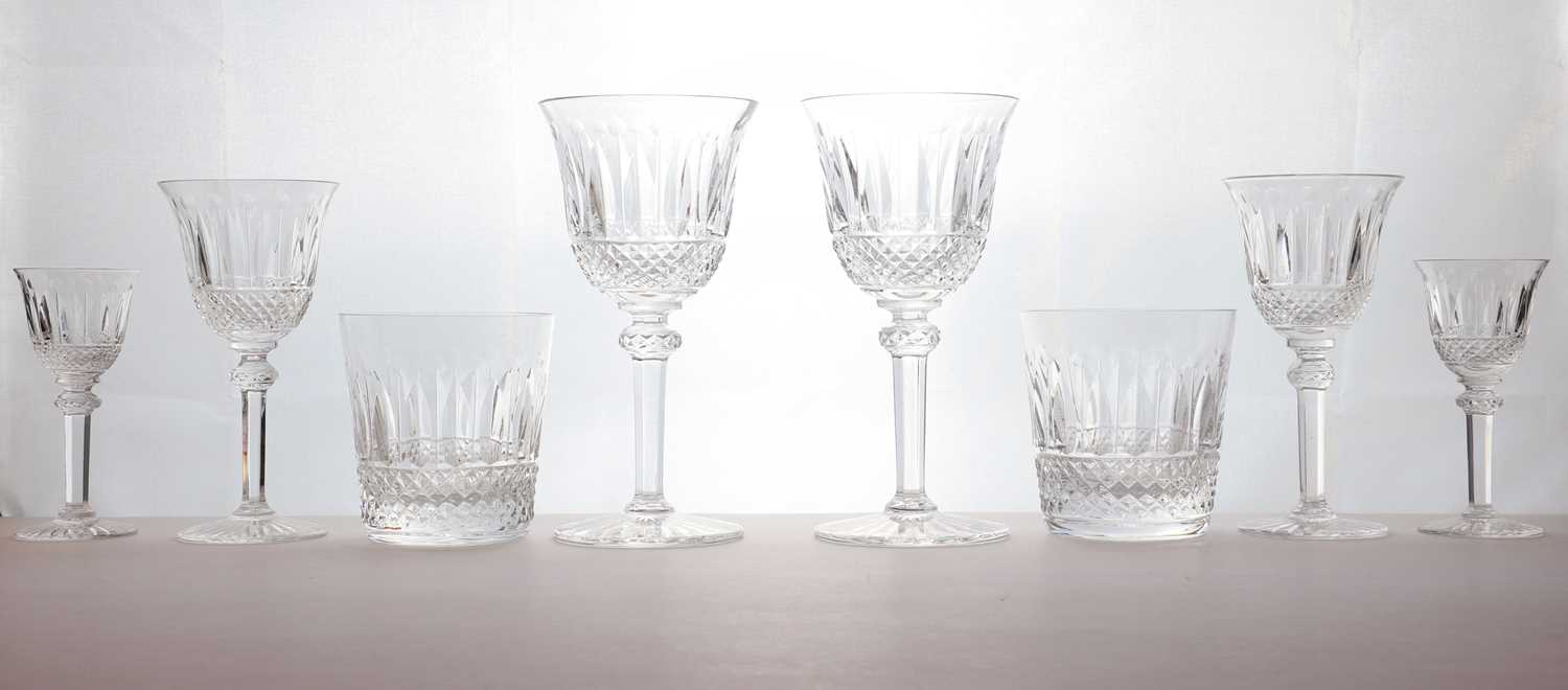 Lot 151 - A Saint Louis 'Tommy' pattern crystal glass suite