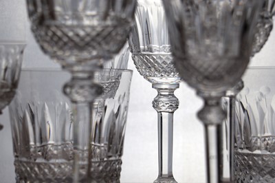Lot 151 - A Saint Louis 'Tommy' pattern crystal glass suite