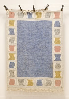 Lot 394 - A Swedish röllakan flat-weave rug