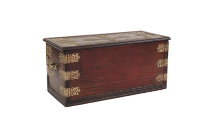 Lot 396 - A large hardwood Zanzibar chest