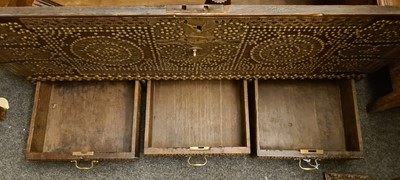 Lot 396 - A large hardwood Zanzibar chest