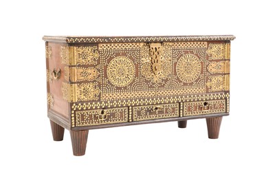 Lot 396 - A large hardwood Zanzibar chest