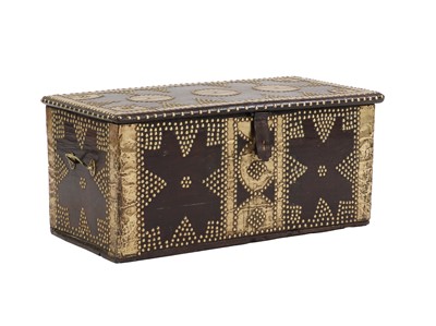 Lot 395 - A Zanzibar hardwood and brass mounted chest