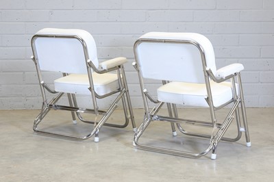 Lot 397 - A pair of American folding 'Seafit' Yacht chairs