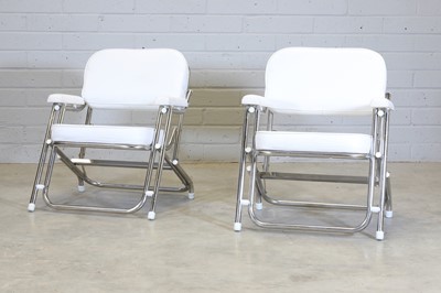 Lot 397 - A pair of American folding 'Seafit' Yacht chairs