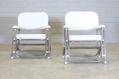 Lot 397 - A pair of American folding 'Seafit' Yacht chairs