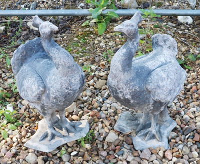 Lot 502 - A pair of lead garden figures
