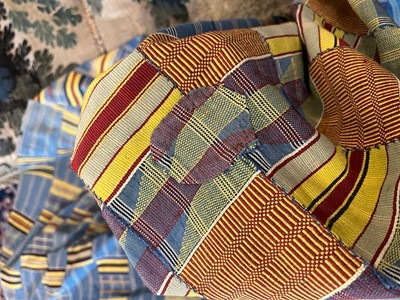 Lot 416 - An Ewe kente cloth